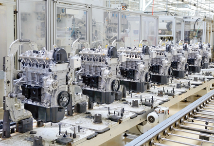 internal combustion engine production plant