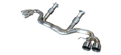 Chevrolet Corvette C8 6.2L ’20–Up Titanium X-Pipe Exhaust Polished Tips